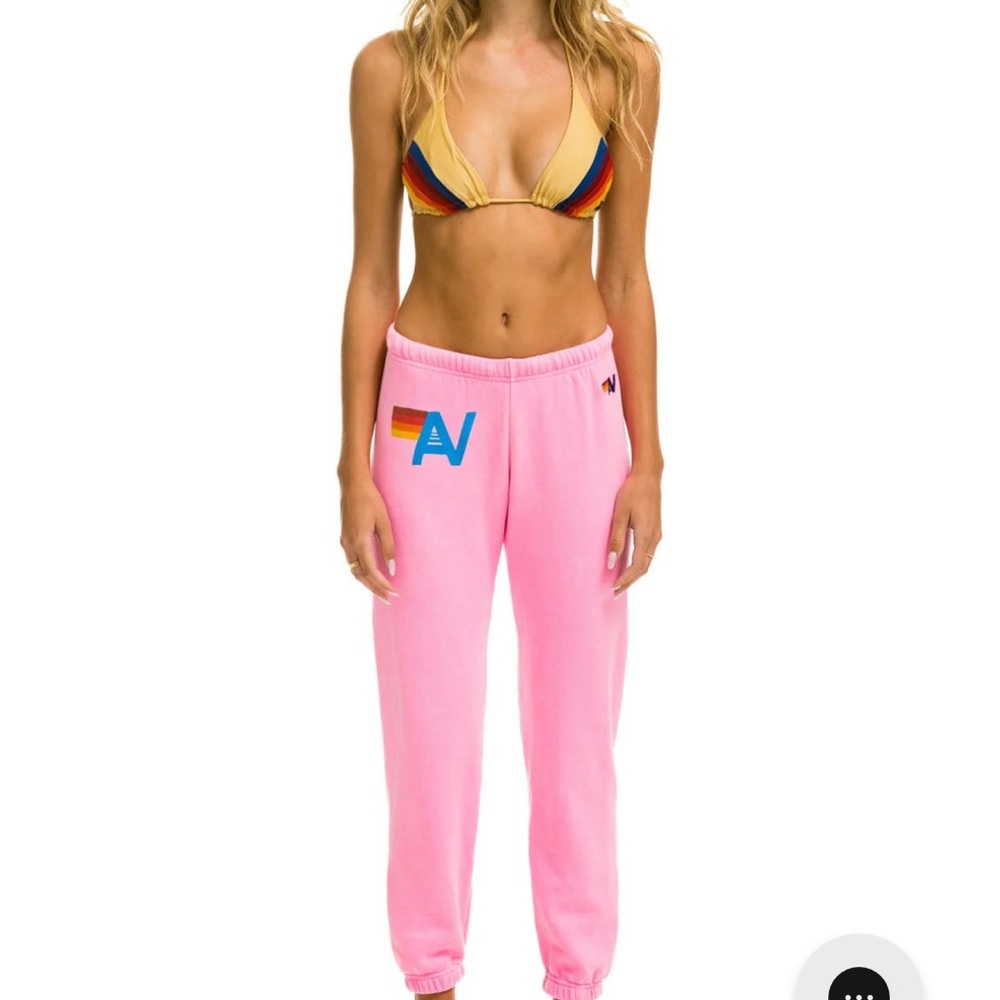 Aviator Nation Pink Logo Sweatpants medium New with tags in original bag.